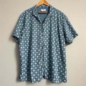 Men’s XXL button drown shirt sleeve casual dress shirt, Old Navy